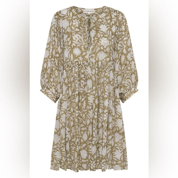 Daughters of India Cotton Voile Billow Sleeve Mini Kyra Dress - Picture 8 of 14